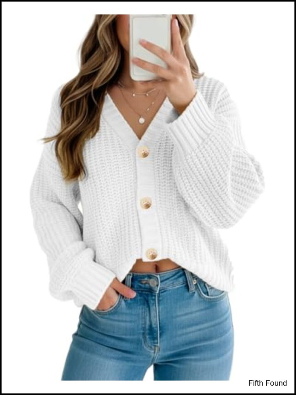 Chunky Knit Open Front Button Cardigan Long Sleeve Loose Fit Fall Winter